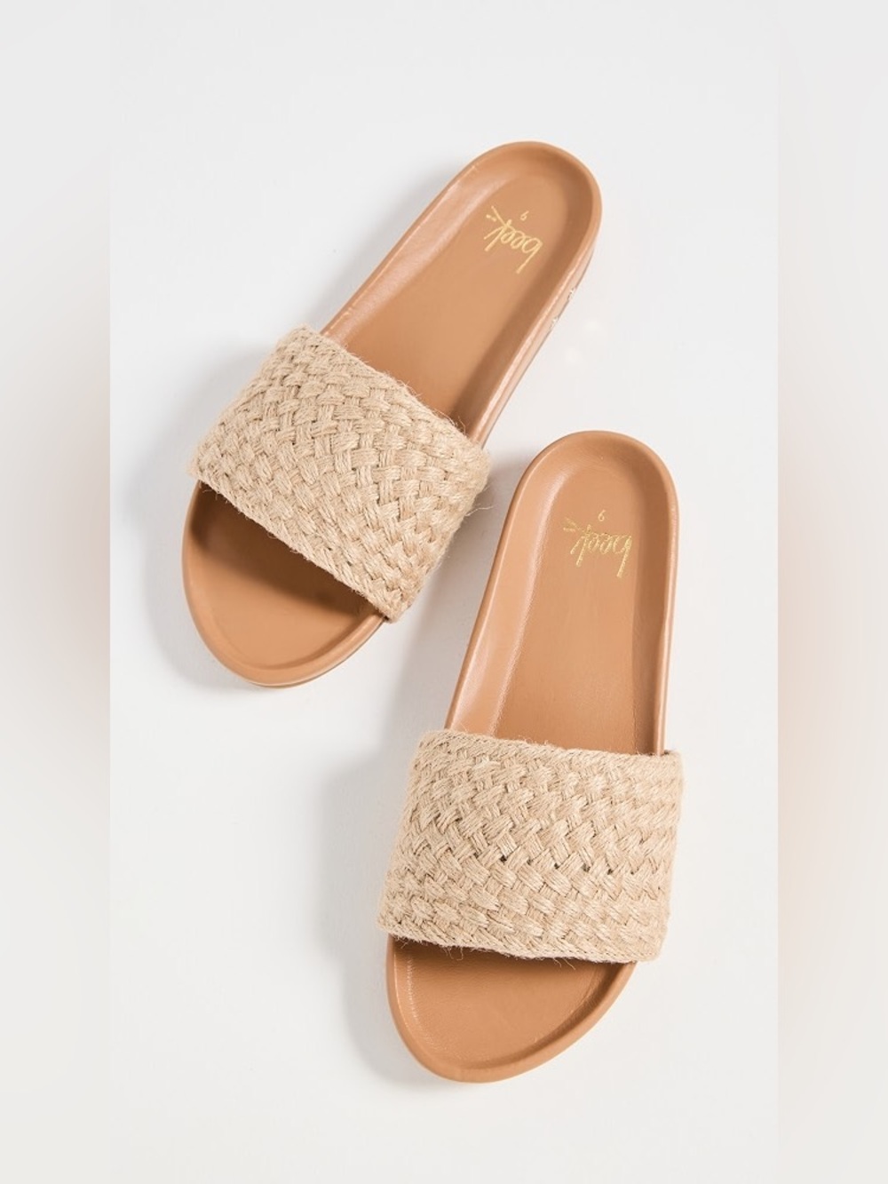 Shopbop beek top selling Gallito Jute Beige Woven Slide Sandals- Sz 5 NIB
